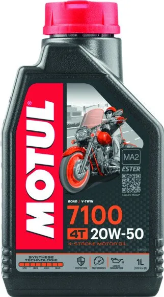 104103 Olio Motul 7100 4 Tempi 20W50 100% Synthese Ester- Ricambi e Accessori Moto