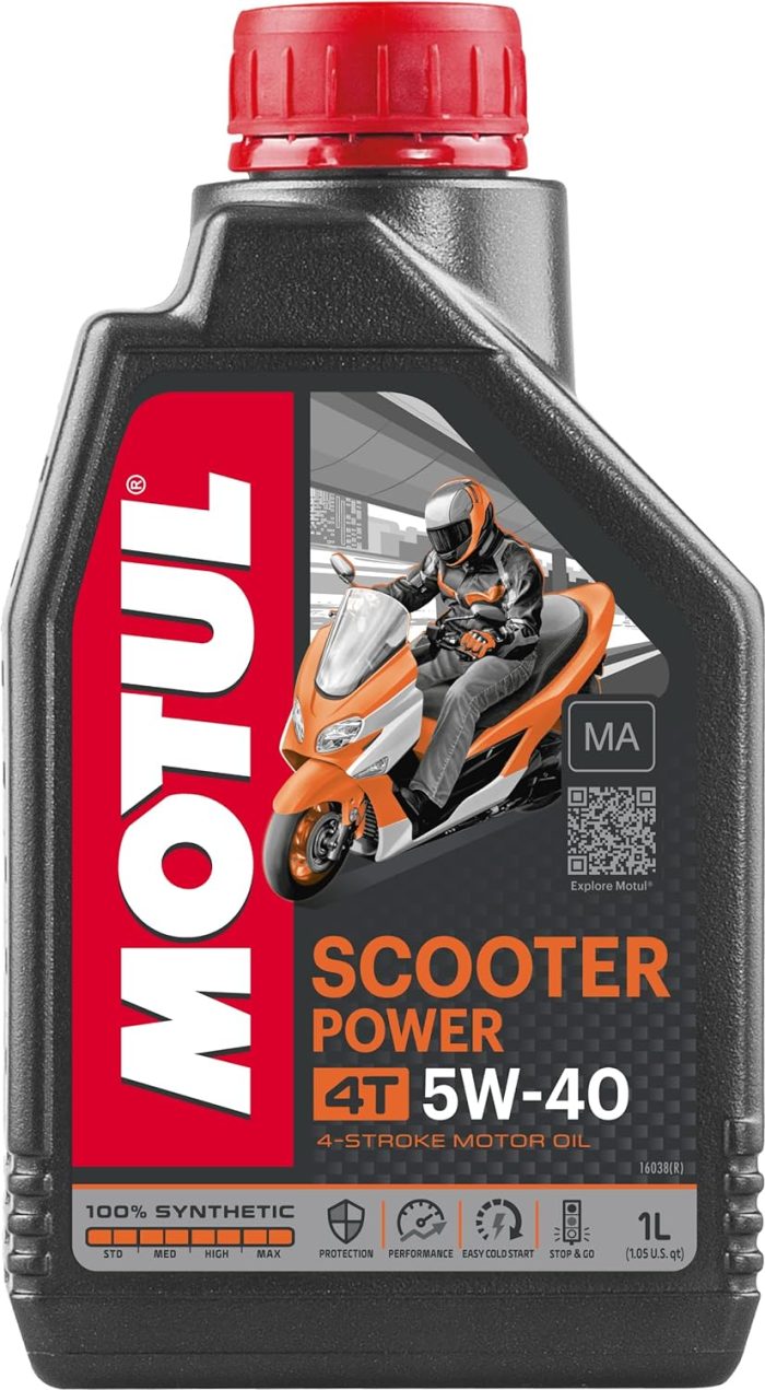 105958 Olio Motul Scooter Power 4 Tempi 5W40 100% Synthetic MA- Ricambi e Accessori Moto