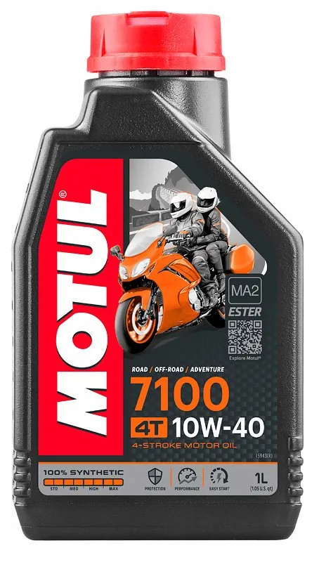 104080 Olio Motul 7100 4 Tempi 10W40 100% Synthese Ester- Ricambi e Accessori Moto