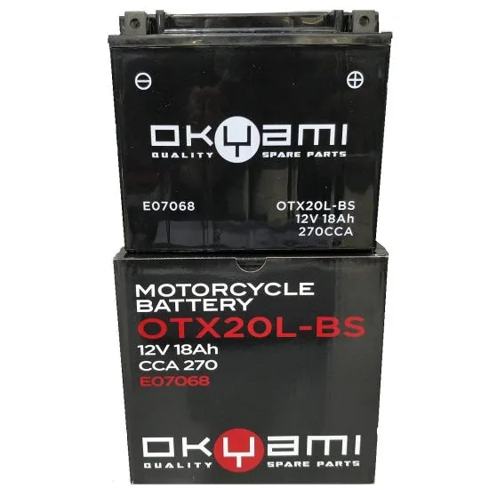 Batteria OKYAMI OTX20L-BS 12V 18AH - Ricambi e Accessori Moto