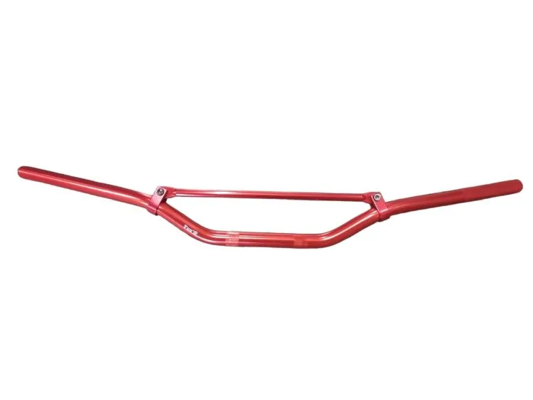 Manubrio Cross in Alluminio Anodizzato Rosso Asta Rossa - Ricambi Motocross Motard