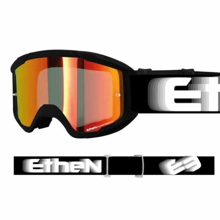 Maschera Cross ETHEN OTG06 Middle Black Printed- Abbigliamento e Accessori Moto Motocross