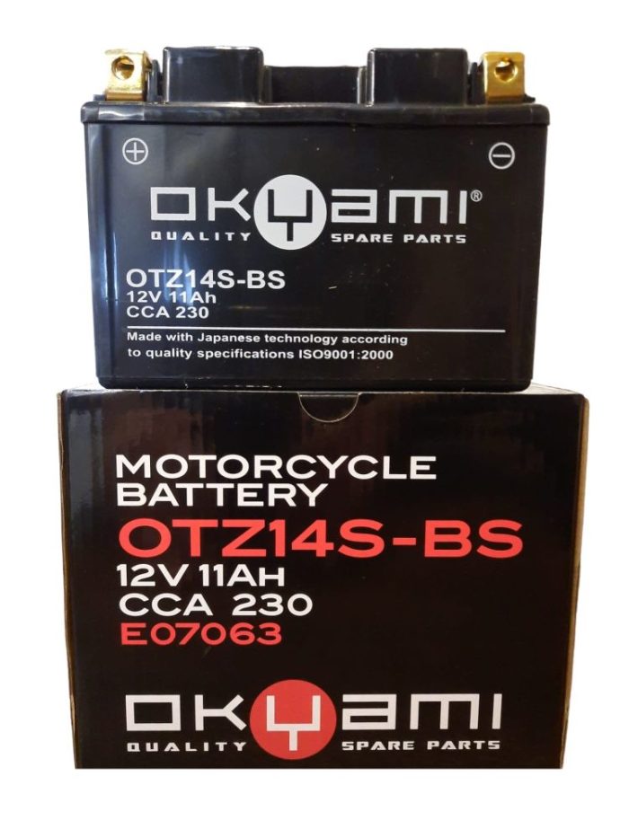 Batteria OKYAMI OTZ14S-BS- Ricambi e Accessori Moto