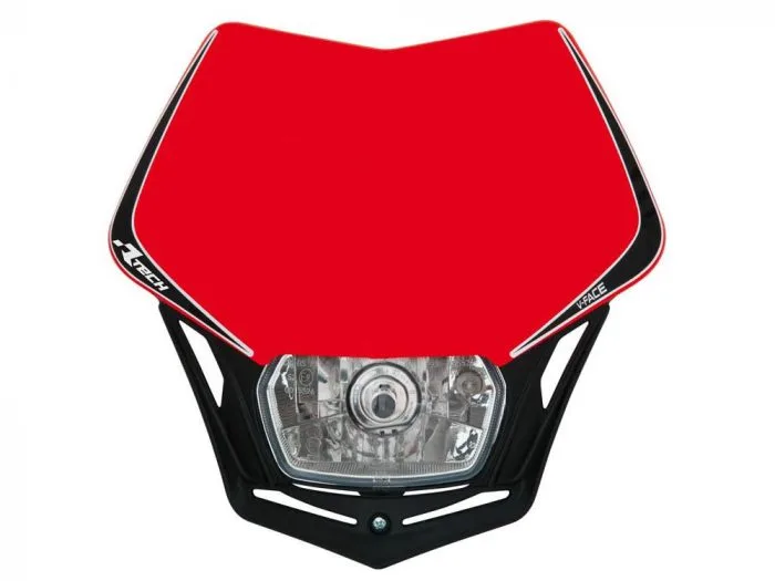 Maschera Faro Motocross Motard RaceTech v face rossa- Ricambi e Accessori Motocross Motard