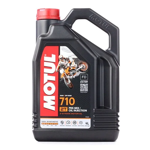 104035 Olio Motul 710 per Moto e Scooter 2 Tempi confezione 4 Litri- Ricambi e Accessori Moto