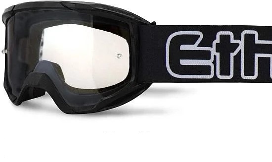 Maschera Cross ETHEN OTG06 Basic colore Nero lente trasparente- Abbigliamento e Accessori Moto Motocross