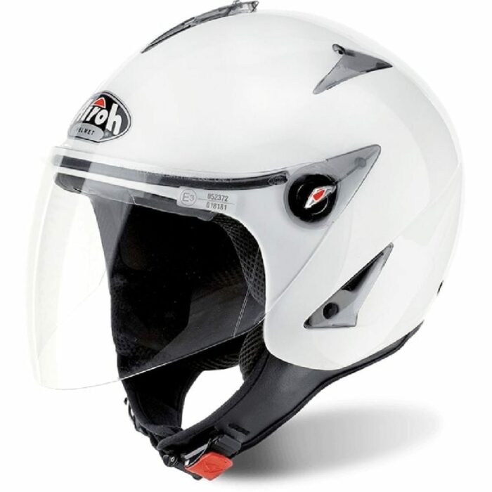 Casco Demi Jet Airoh JT11 Color White Gloss Abbigliamento e Accessori Moto
