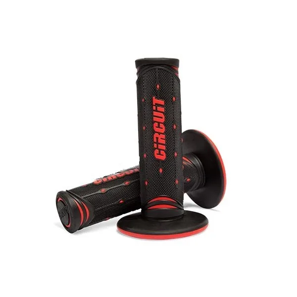 Manopole Motocross Circuit Jupiter Nero-Rosso Motocross Motard