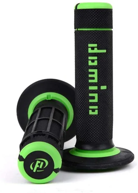 Manopole Domino bicolor OFF Road Nero-Verde Motocross Motard