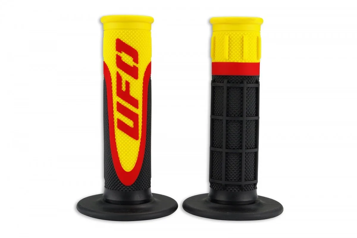 Manopole Motocross UFO Axiom Triple Density Giallo-Nero Motocross Motard