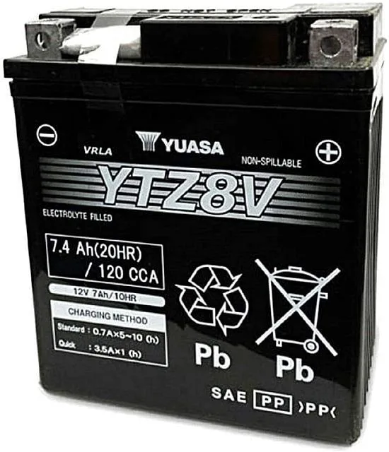 Batteria Yuasa YTZ8V Precaricata Sigillata - Ricambi e Accessori Moto