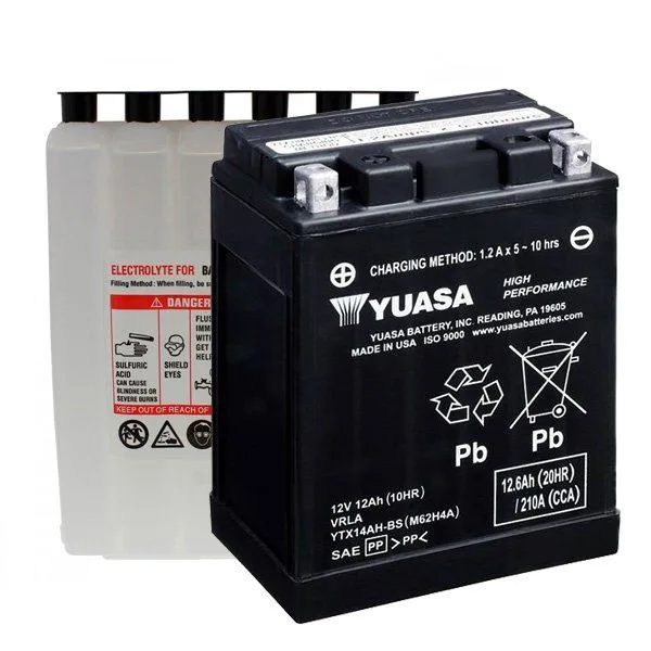 Batteria Yuasa YTX14AH-BS C/Acido - Ricambi e Accessori Moto