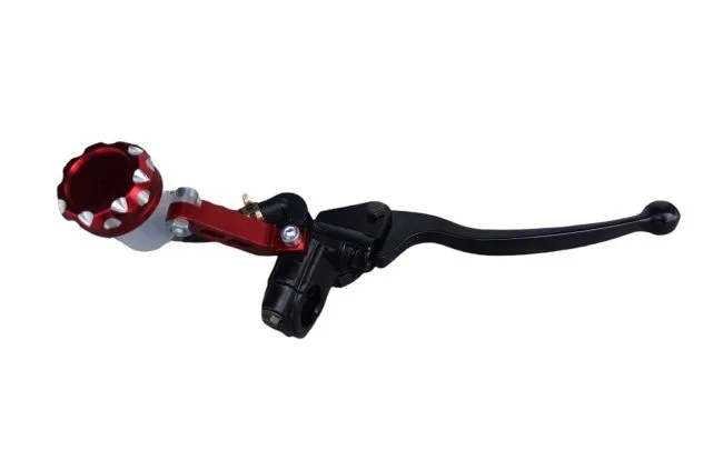 Pompa Freno universale, Destra con Serbatoio e Staffa Rosso - Ricambi e Accessori Moto