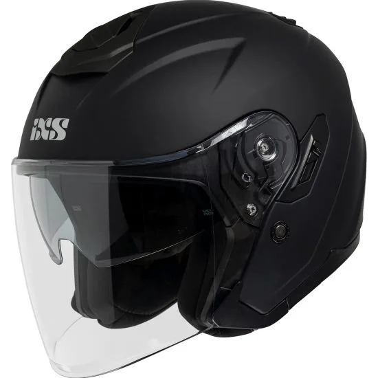 Casco Jet IXS Fibra di Vetro iXS92 FG 1.0 Nero Opaco - Abbigliamento e Accessori