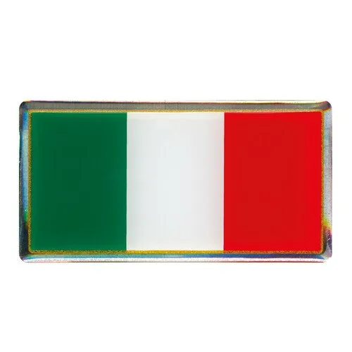 Adesivo Bandiera Italia 3D Misura 78x40mm - Ricambi e Accessori