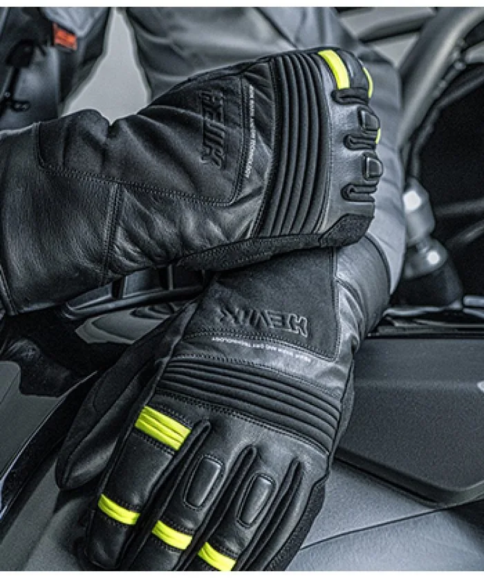 Guanti Moto Invernali Hevik Terral Pelle Tessuto - Abbigliamento e Accessori