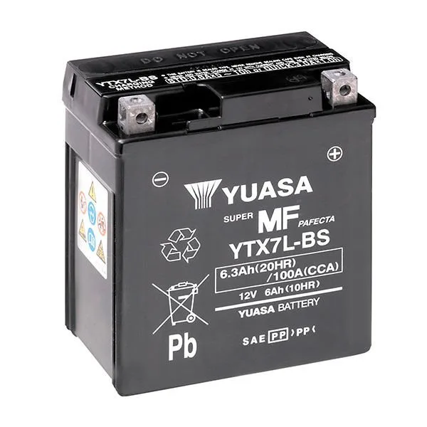 Batteria Yuasa YTX7L-BS 12v 6ah - Ricambi e Accessori Moto