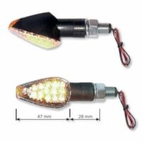 Frecce Far a Led Omologate E13 Colore Nero Vetro Trasparente - Ricambi e Accessori