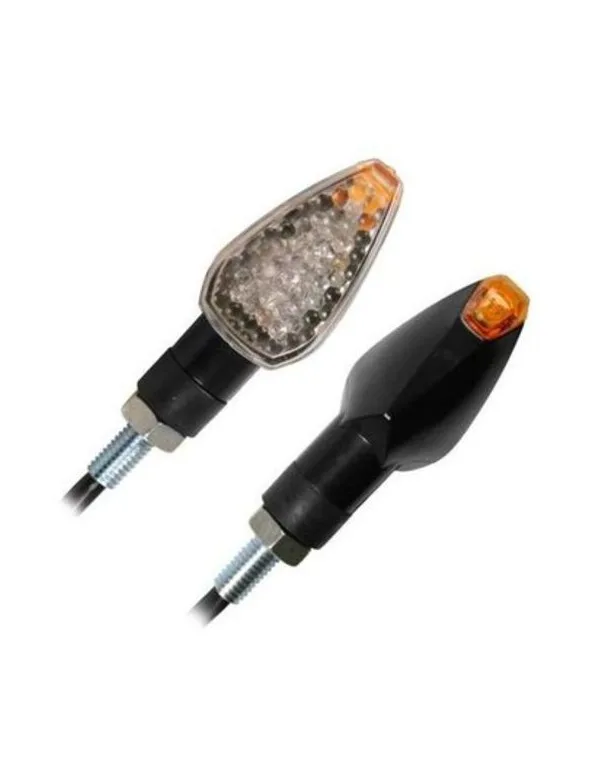 Frecce Far a Led Omologate E13 Colore Nero Vetro Trasparente - Ricambi e Accessori