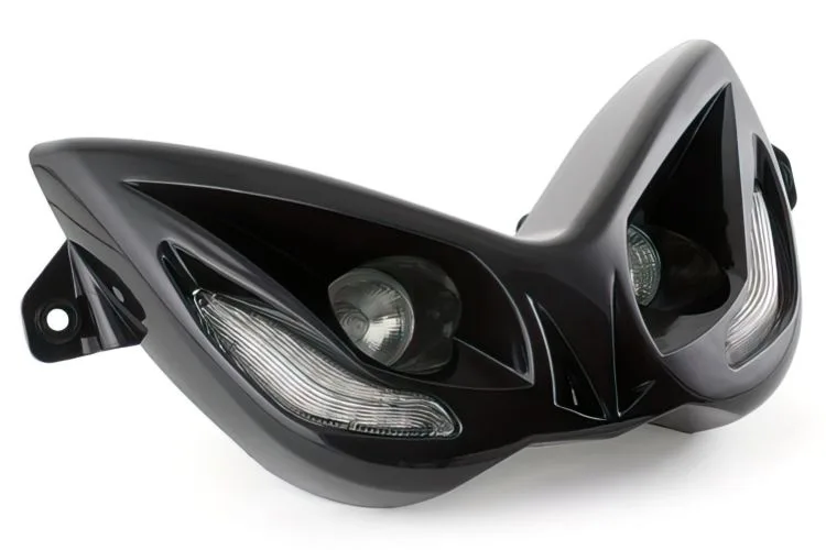 Maschera Doppiofaro EVO2 Led STR8 colore Nero Aerox - Ricambi e Accessori scooter