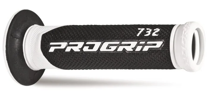 Manopole Motocross Progrip 732-137 Nero-Bianco - Ricambi Motocross Motard