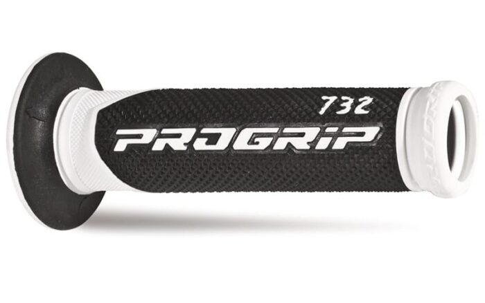 Manopole Motocross Progrip 732-137 Nero-Bianco - Ricambi Motocross Motard