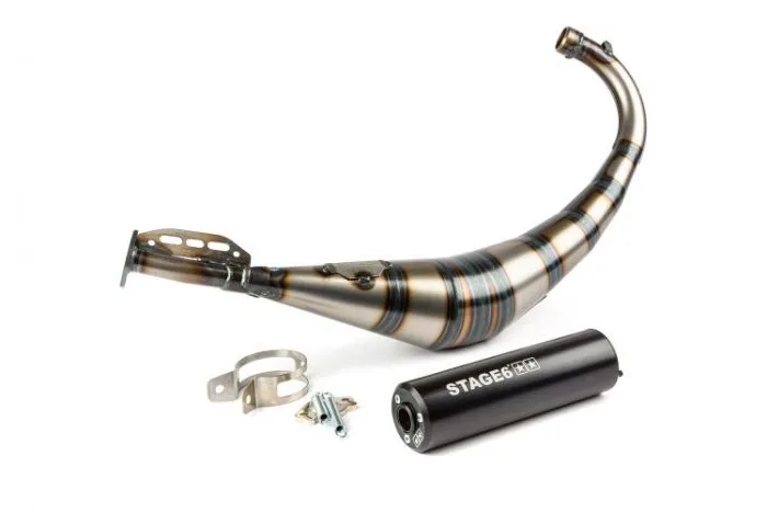 Marmitta Stage6 STREETRACE Passaggio Basso AM6/Derbi - Ricambi Motocross Motard