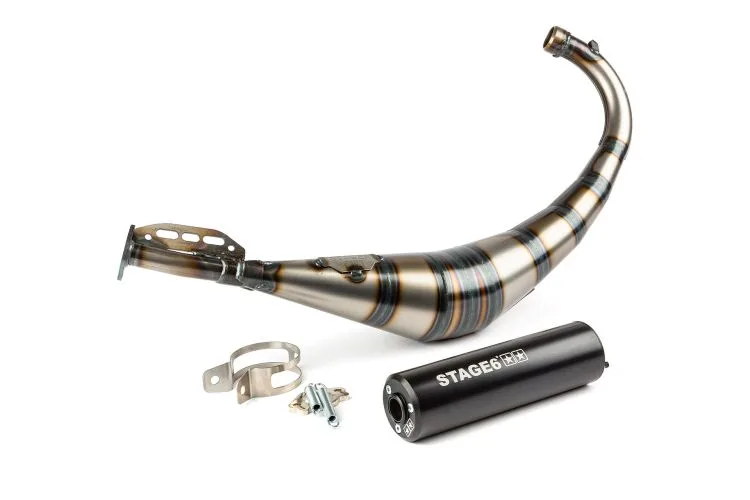 Marmitta Stage6 STREETRACE Passaggio Basso AM6/Derbi - Ricambi Motocross Motard