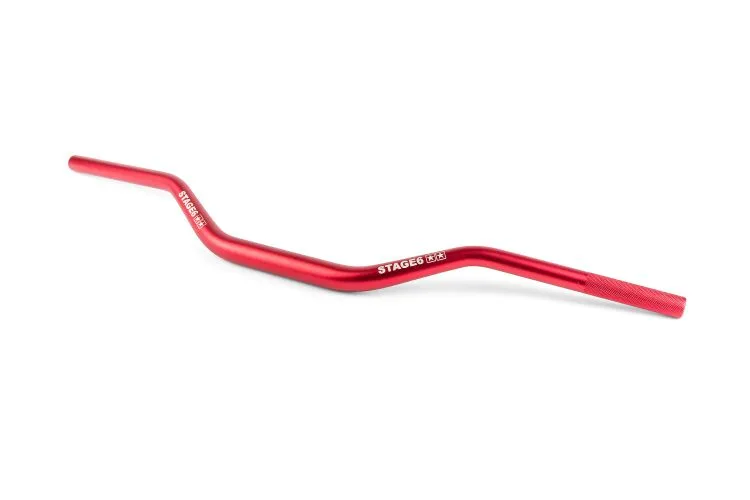 Manubrio Motocross Stage6 Alluminio Rosso D.28,6 - Ricambi Motocross Motard