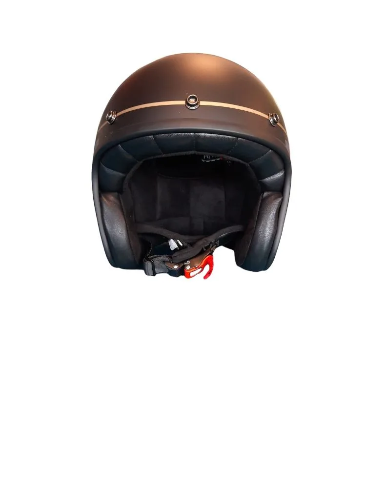 Casco Jet Custom MPH H-EASY Fiberglass Nero-Oro - Abbigliamento e Accessori