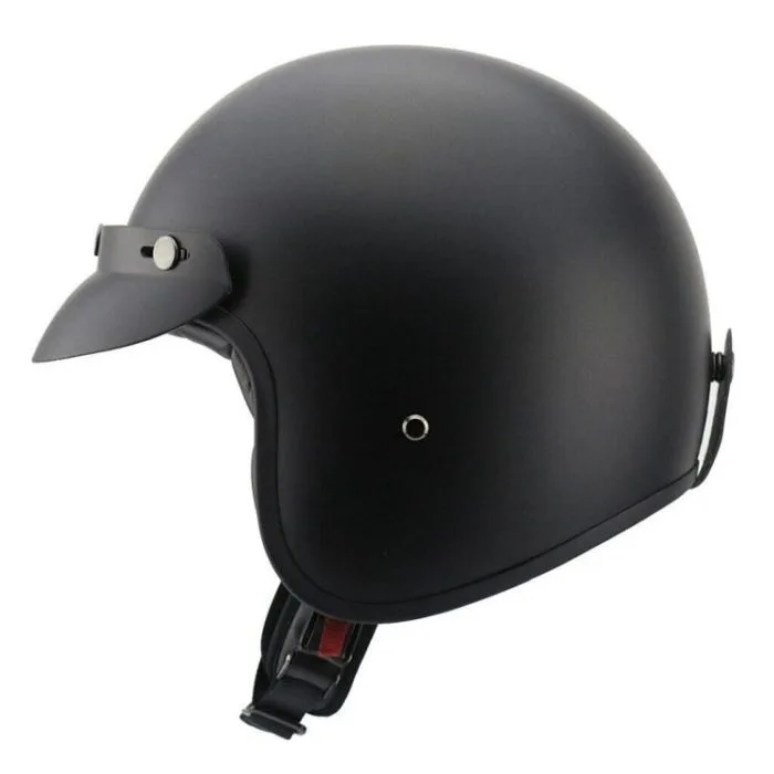 Casco Jet Custom MPH H-EASY Fiberglass Nero Opaco - Abbigliamento e Accessori