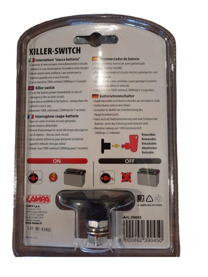 Stacca Massa Killer-Switch con Leva Removibile - Ricambi e Accessori