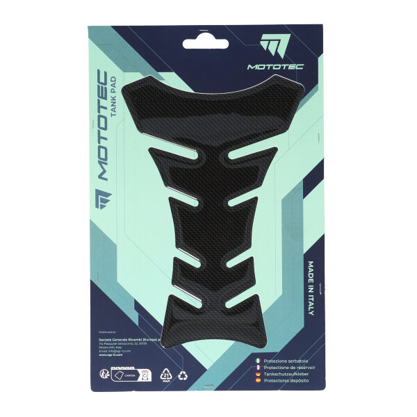 Adesivo Paraserbatoio Resinato Carboon Look Mototec - Ricambi Moto