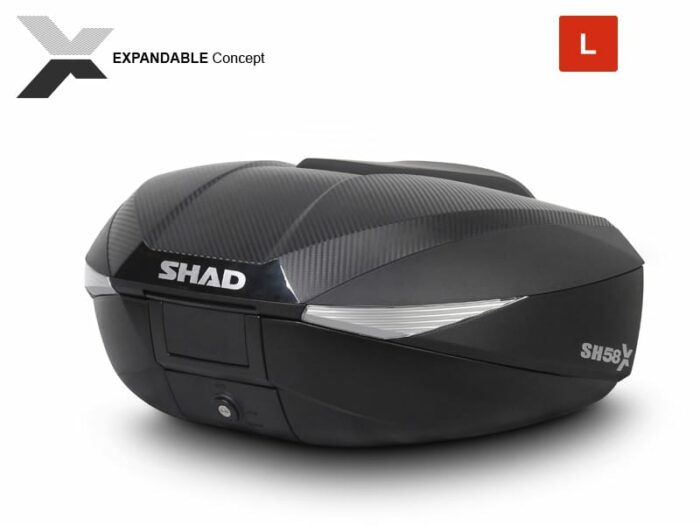 Bauletto Shad SH58X L/XL/XXL Espandibile, Cover Carbon Look - Ricambi e Accessori Moto