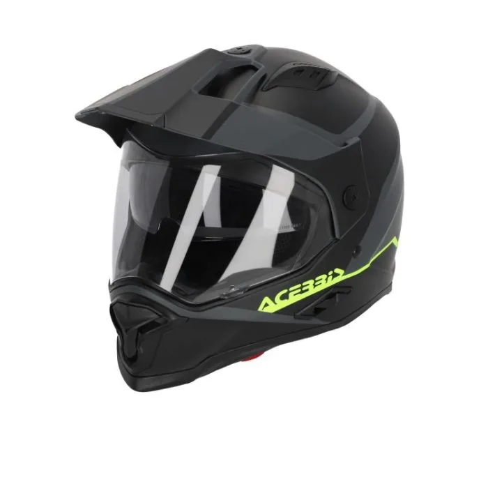 Casco Crossover Reactive Acerbis Fibra 22-06 Nero Opaco Grigio - Abbigliamento e Accessori