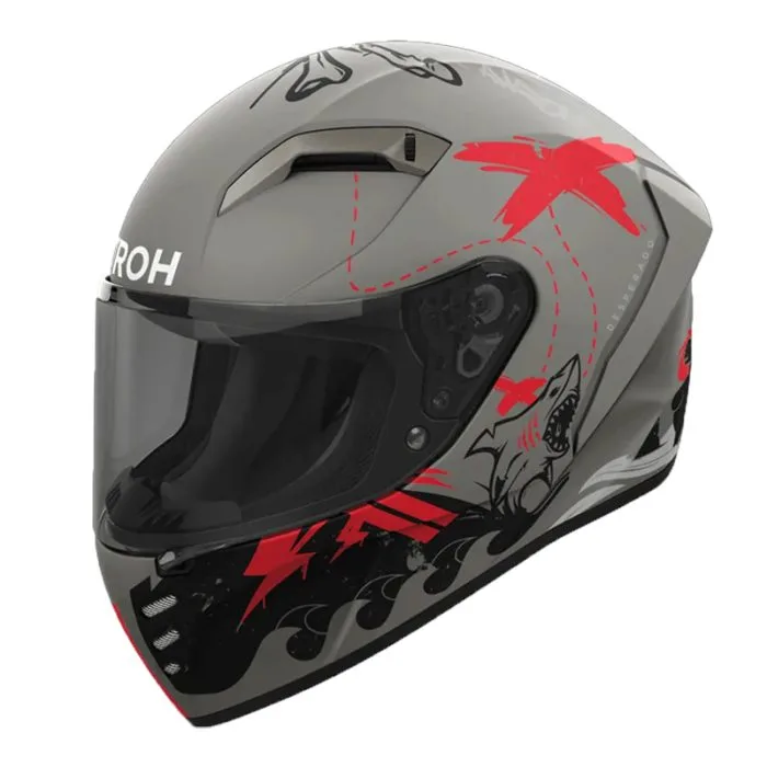 Casco Integrale Airoh Connors Desperado Orange Matt - Abbigliamento e Accessori