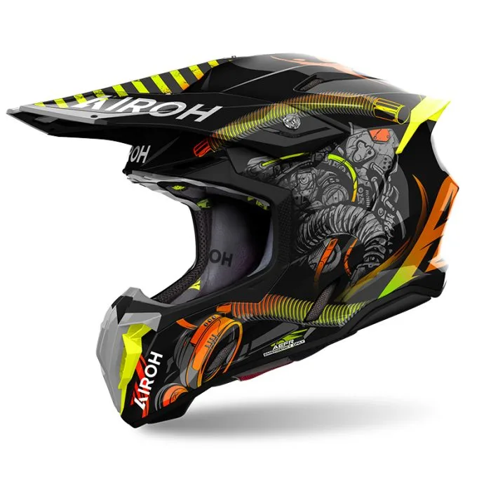 Casco Motocross Airoh Twist 3 Toxic Gloss - Abbigliamento e Accessori