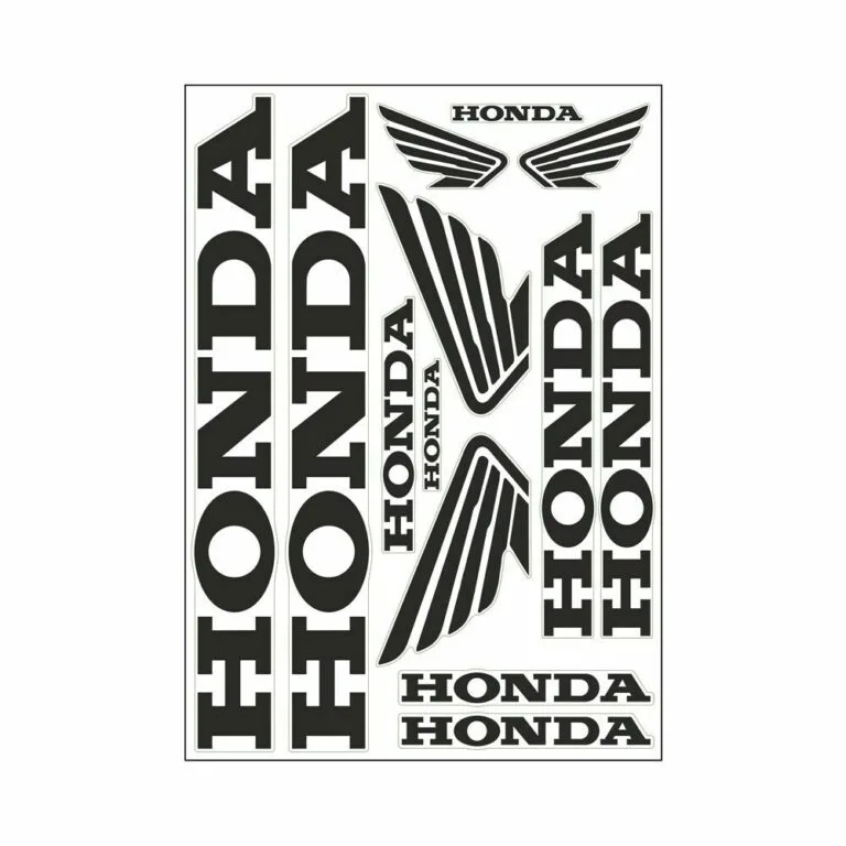 Adesivo Prefustellato Honda Nero Non Originale Compatibile - Ricambi e Accessori Moto