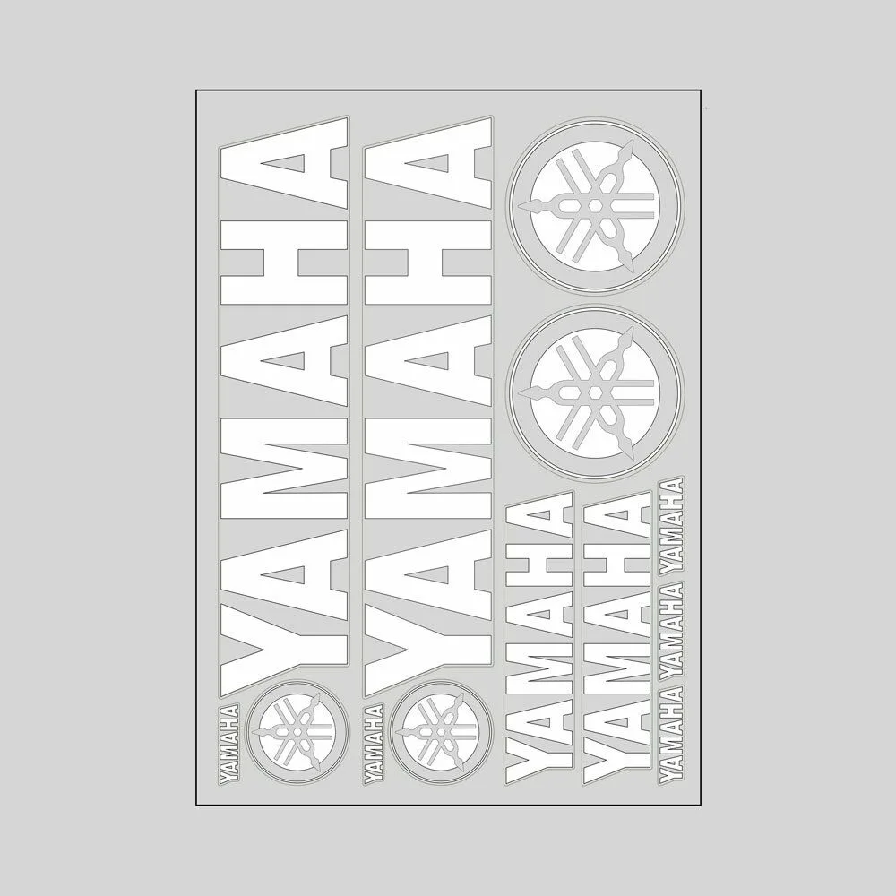 Adesivo Prefustellato Yamaha Bianco Non Originale Compatibile - Ricambi e Accessori