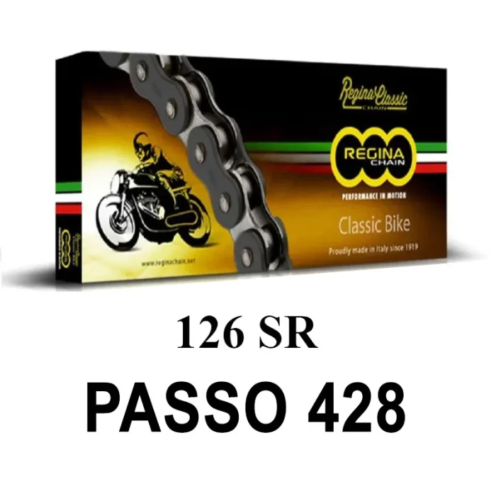 Catena Regina Colore Nero 126 SR Passo 428 140 Maglie Ricambi e Accessori