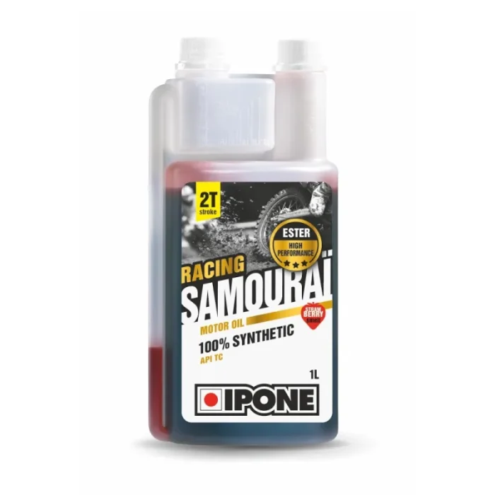 Olio Racing 2T Samourai Ipone Sintetico 100% alla Fragola - Ricambi e Accessori