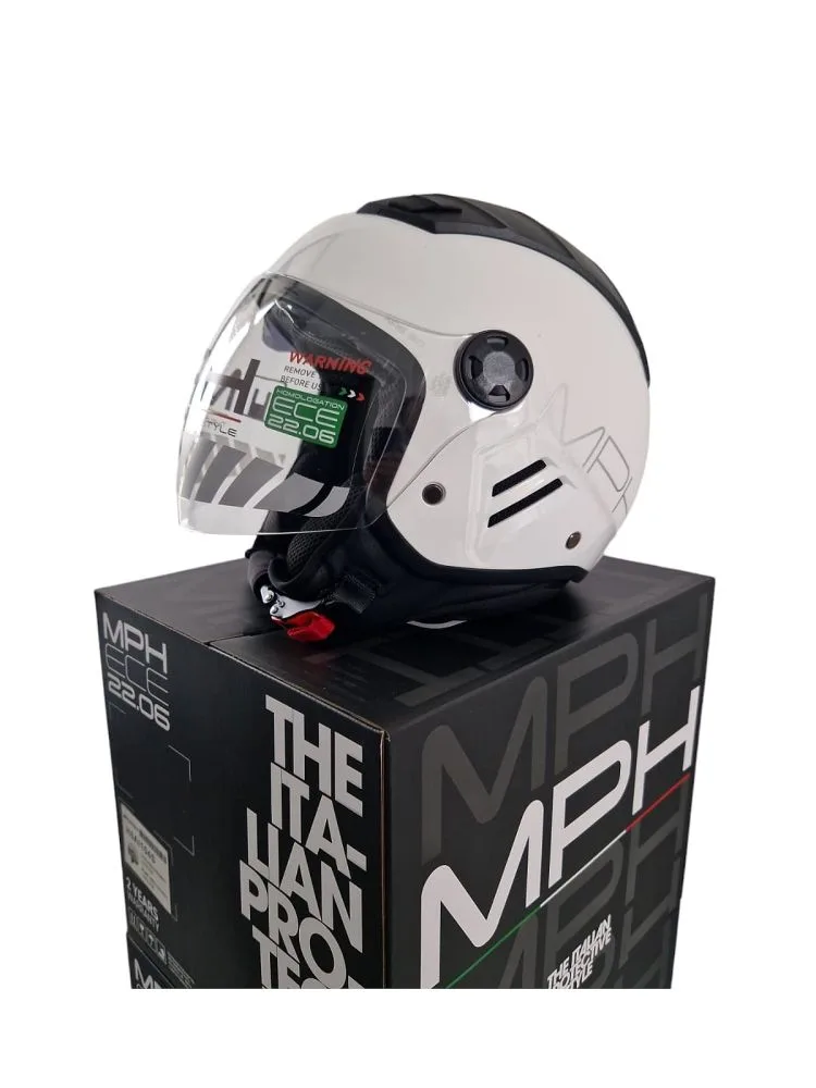 Casco Jet MPH Aire Solid 2.0 White Gloss - Abbigliamento e Accessori