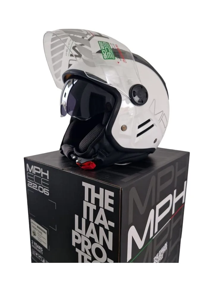 Casco Jet MPH Aire Solid 2.0 White Gloss - Abbigliamento e Accessori