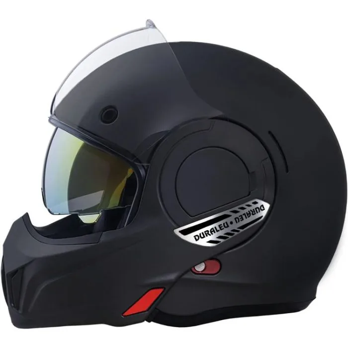 Casco Modulare Duraleu FLIP UP Cabrio Nero Opaco - Abbigliamento e Accessori