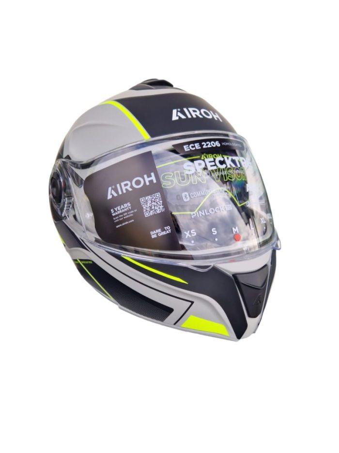 Casco Modulare Airoh Specktre Leaf Grey Yellow Matt - Abbigliamento e Accessori