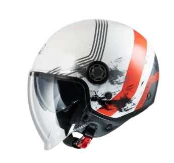 Casco Jet MPH One Rusty Bianco-Rosso Lucido - Abbigliamento e Accessori