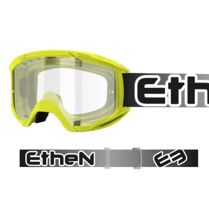 Maschera Cross ETHEN OTG06 Basic colore Giallo lente trasparente - Abbigliamento e Accessori