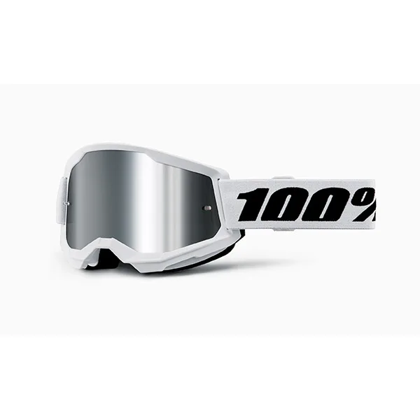 Maschera Cross 100% The Strata 2 Bianco Argento - Abbigliamento e Accessori