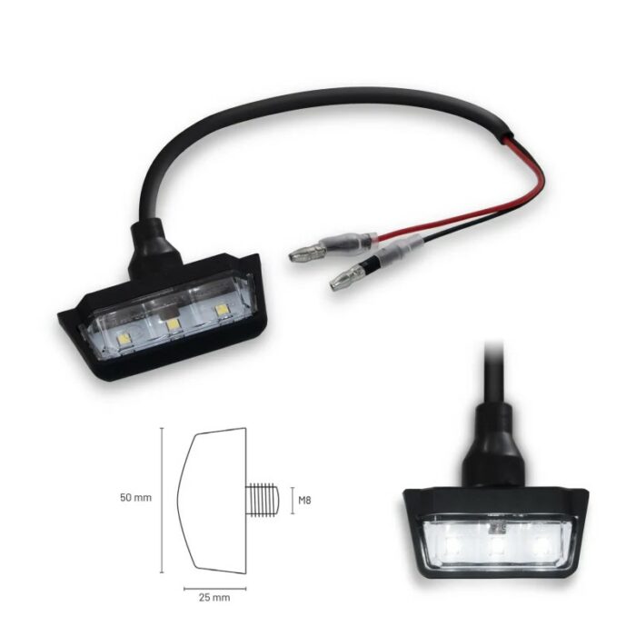 Luce Targa LED LT01 TAAC Moto Omologata - Ricambi e Accessori