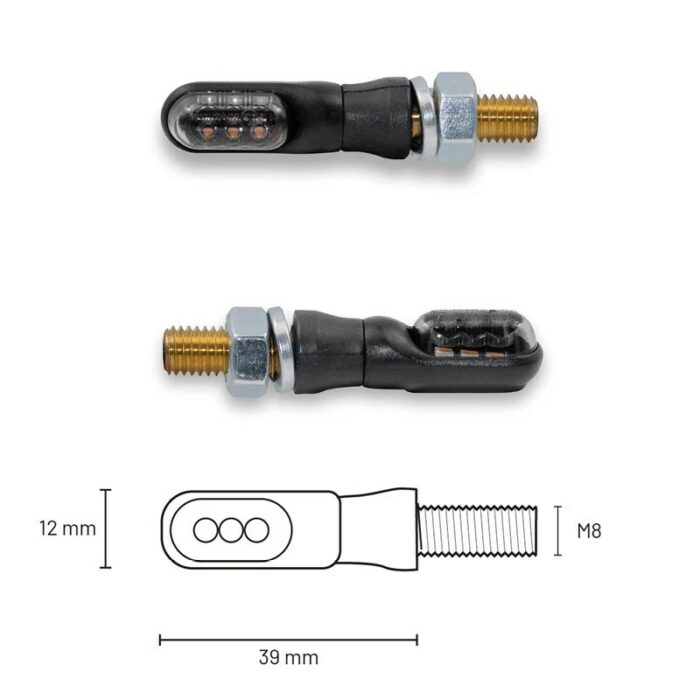 Frecce Led FR01 Lente Fumè TAAC Moto - Ricambi e Accessori